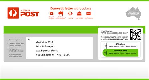 registered post tracking number australia.